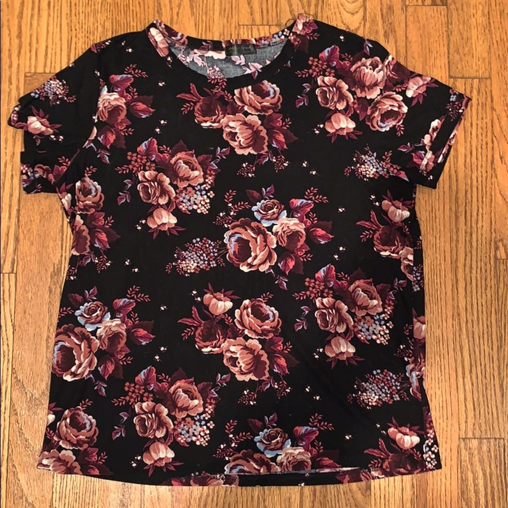 Black, Floral Formal Blouse!